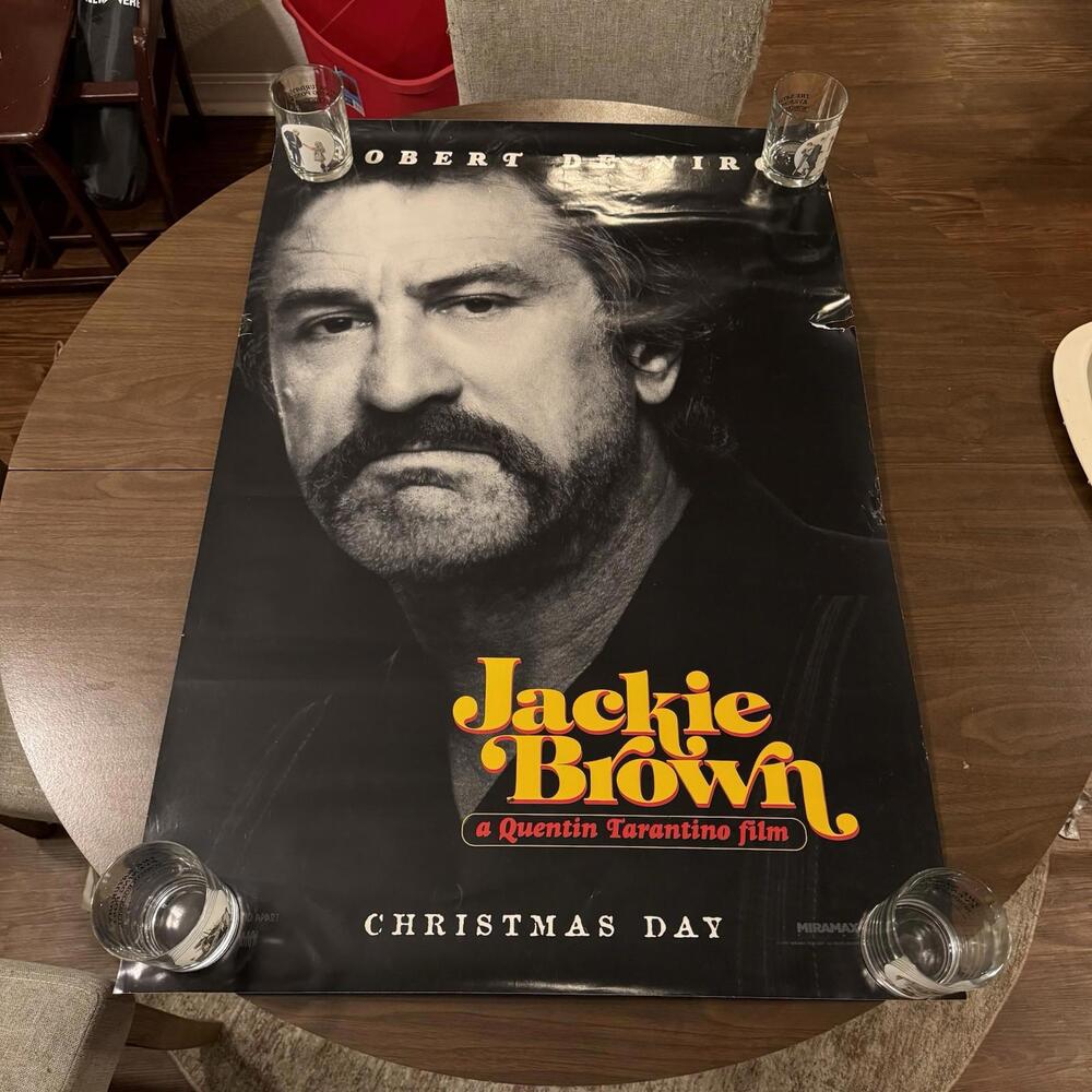Vintage JACKIE BROWN -1997- original 27x40 Used Large Movie Poster ROBERT DENIRO